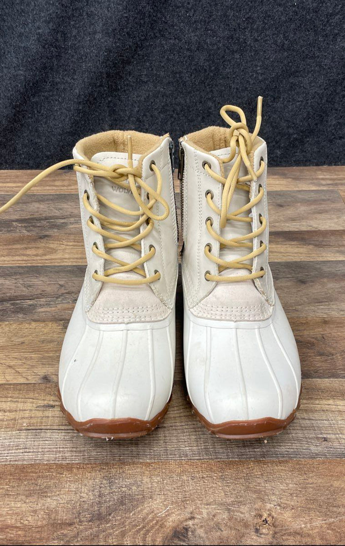 Wolverine Torrent Waterproof White Leather Duck Boots Men Size 11