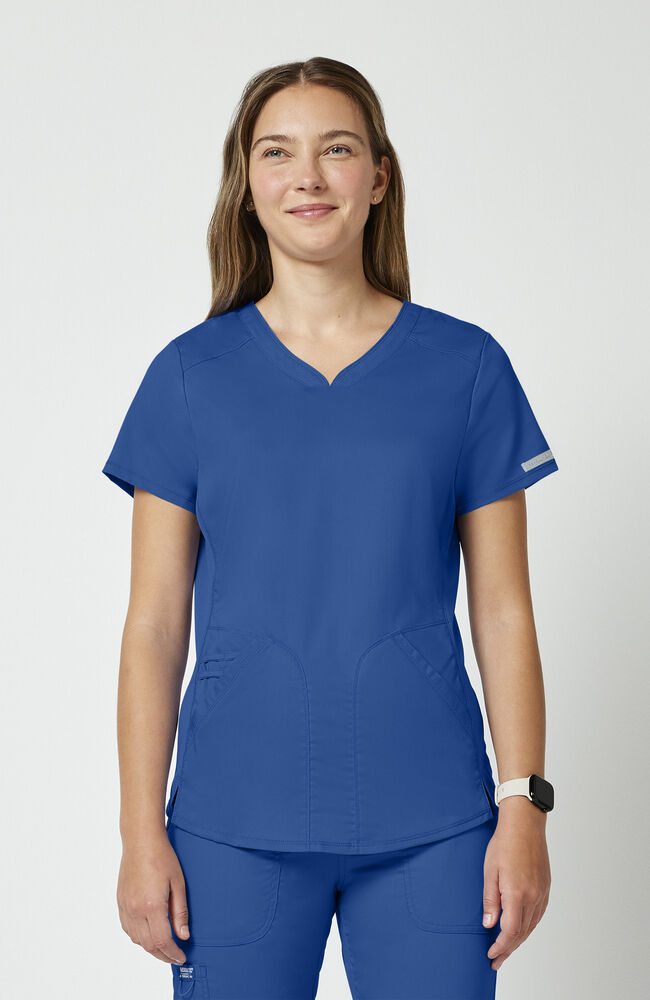 Women's Scrub Set: 2-Pocket Sweetheart V-Neck Scrub Top & 12-Pocket Scrub Pant