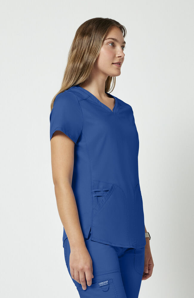 Women's Scrub Set: 2-Pocket Sweetheart V-Neck Scrub Top & 12-Pocket Scrub Pant