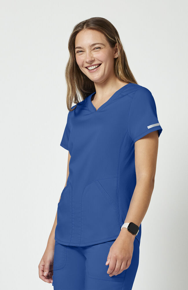 Women's Scrub Set: 2-Pocket Sweetheart V-Neck Scrub Top & 12-Pocket Scrub Pant
