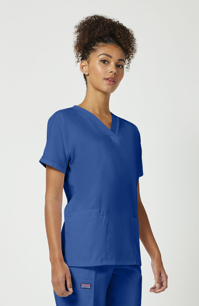 Women's Scrub Set: 3-Pocket Dolman V-Neck Scrub Top & Elastic Waist Utility Scrub Pants