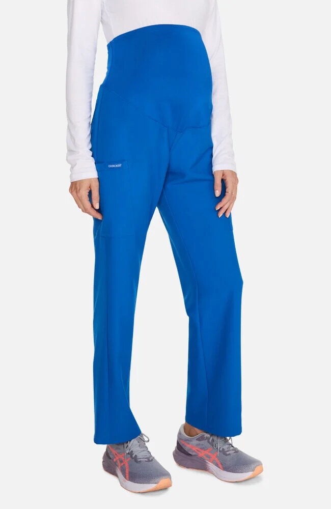 Women's Scrub Set: Maternity 2-Pocket Mock Wrap Scrub Top & Maternity 3-Pocket Straight Leg Scrub Pant