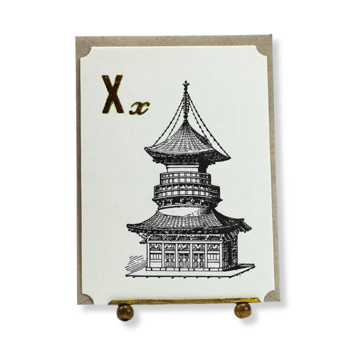 X Letterpress Card - Xanadu