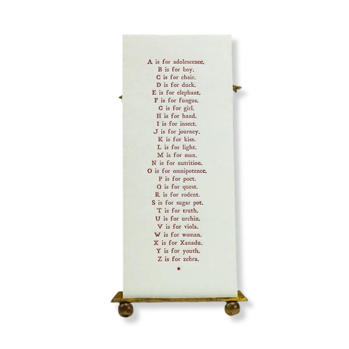 X Letterpress Card - Xanadu