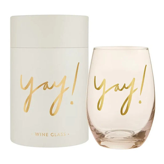 Yay! Stemless Cocktail Glass