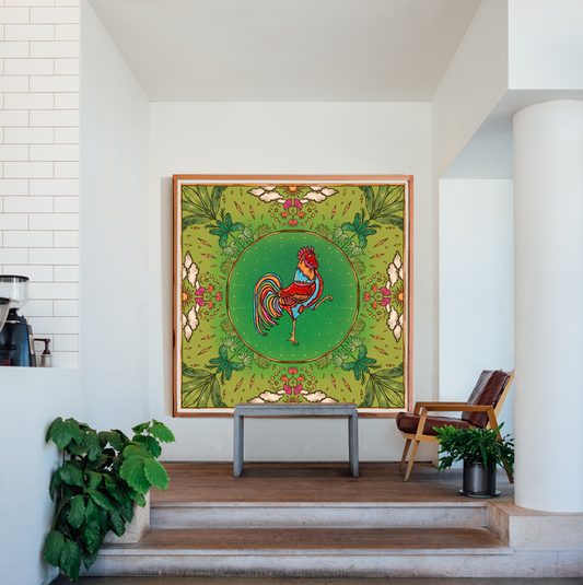 Year of the Rooster 4ft x 4ft
