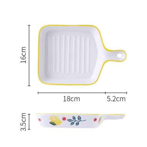 Yellow Lemon Baking Plate Tray