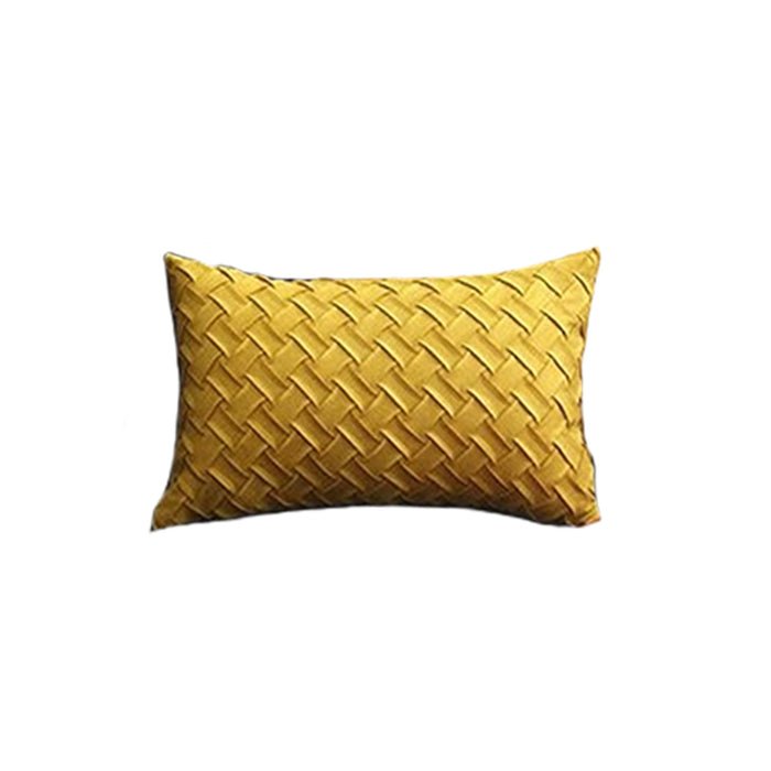 Yellow Woven Cushion Cover