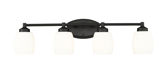 Vanity Z-Lite 745-4V-MB Matte Black Kendrick 4 Light Vanity Z-Lite