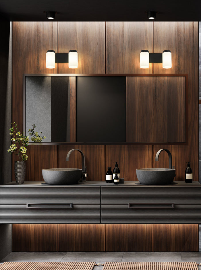 Vanity Z-Lite 746-2V-MB Matte Black Burk 2 Light Vanity Z-Lite