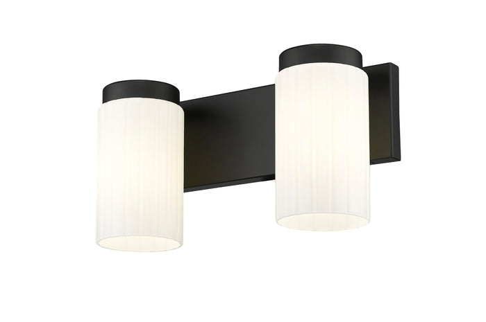 Vanity Z-Lite 746-2V-MB Matte Black Burk 2 Light Vanity Z-Lite