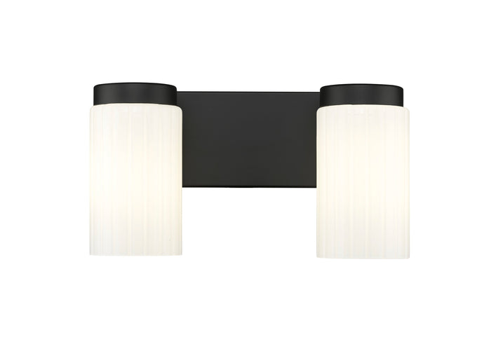 Vanity Z-Lite 746-2V-MB Matte Black Burk 2 Light Vanity Z-Lite