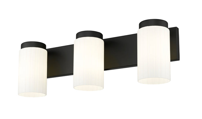 Vanity Z-Lite 746-3V-MB Matte Black Burk 3 Light Vanity Z-Lite