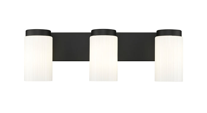 Vanity Z-Lite 746-3V-MB Matte Black Burk 3 Light Vanity Z-Lite
