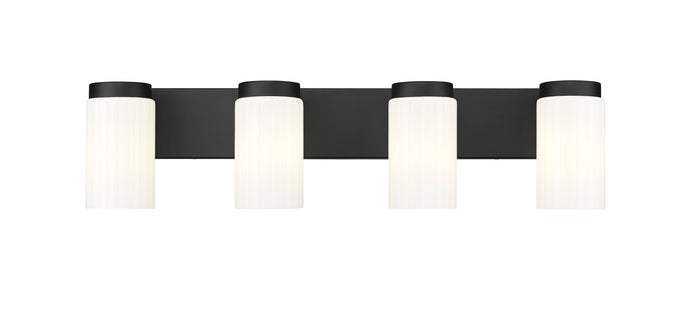 Vanity Z-Lite 746-4V-MB Matte Black Burk 4 Light Vanity Z-Lite
