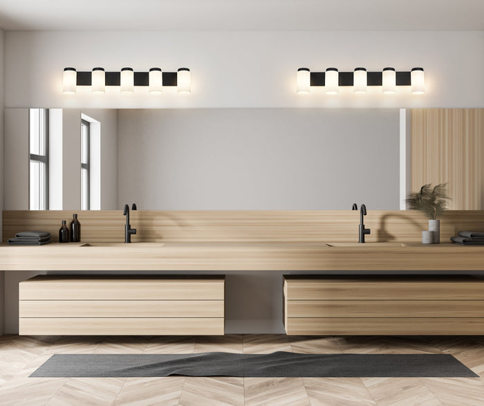 Vanity Z-Lite 746-5V-MB Matte Black Burk 5 Light Vanity Z-Lite