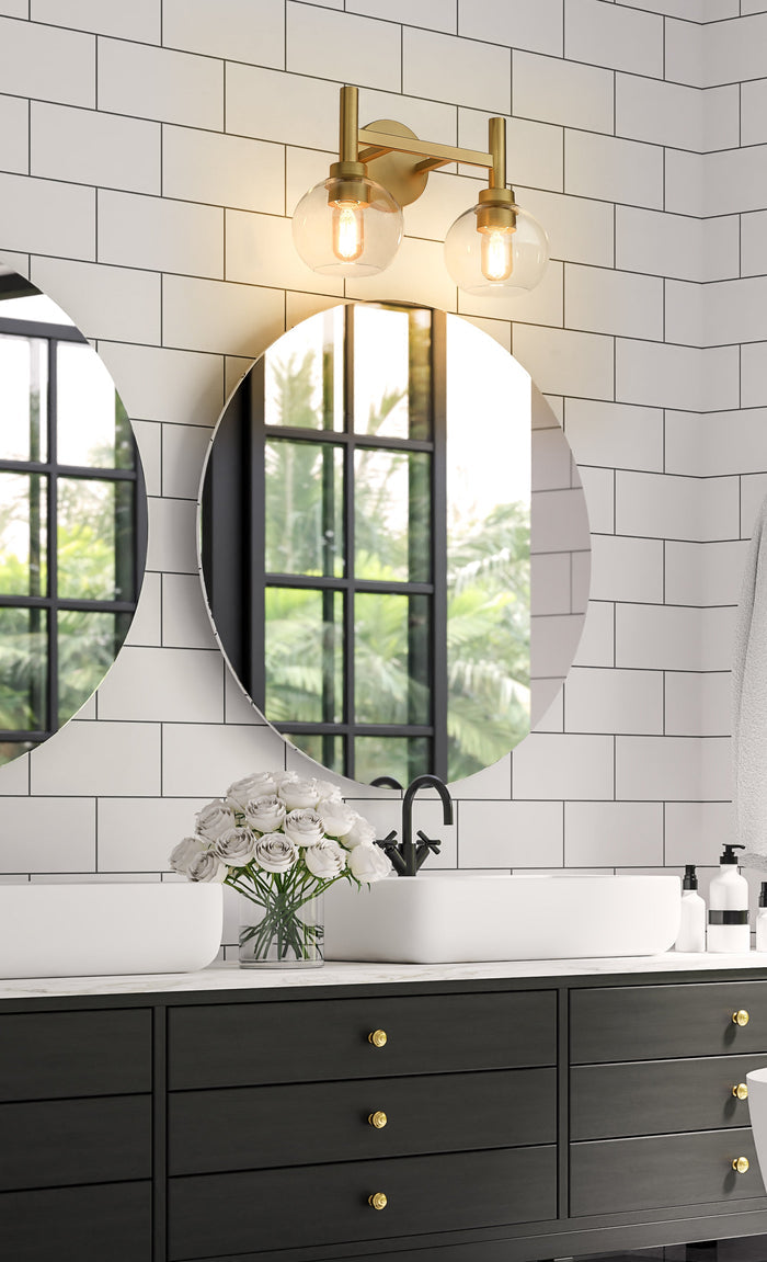 Vanity Z-Lite 7502-2V-BG Brushed Gold Sutton 2 Light Vanity Z-Lite