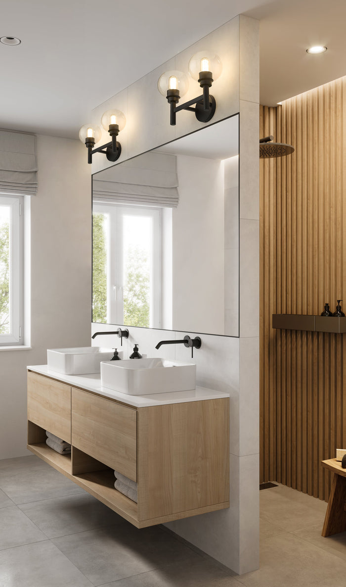 Vanity Z-Lite 7502-2V-MB Matte Black Sutton 2 Light Vanity Z-Lite