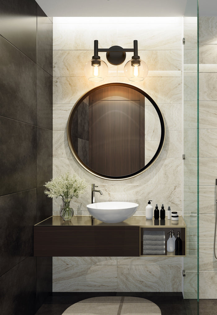 Vanity Z-Lite 7502-2V-MB Matte Black Sutton 2 Light Vanity Z-Lite