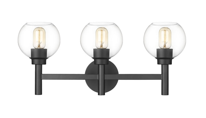 Vanity Z-Lite 7502-3V-MB Matte Black Sutton 3 Light Vanity Z-Lite