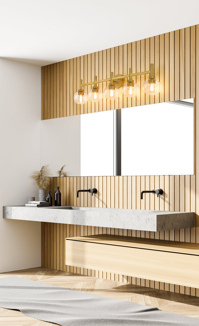 Vanity Z-Lite 7502-5V-BG Brushed Gold Sutton 5 Light Vanity Z-Lite