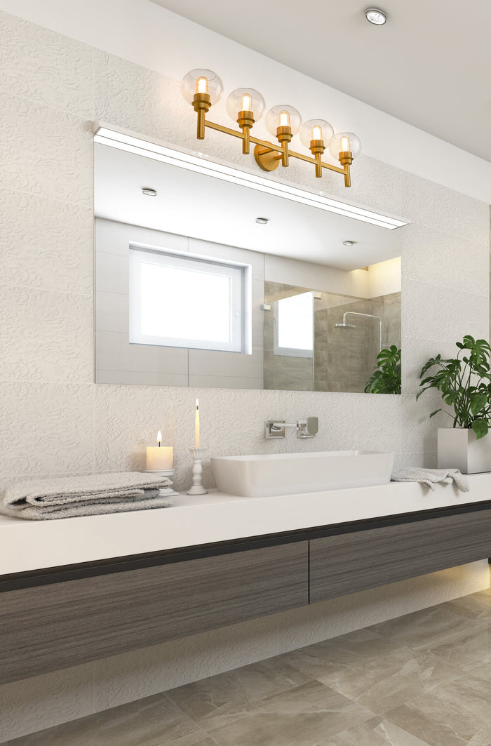 Vanity Z-Lite 7502-5V-BG Brushed Gold Sutton 5 Light Vanity Z-Lite