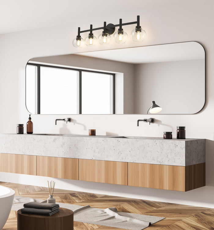 Vanity Z-Lite 7502-5V-MB Matte Black Sutton 5 Light Vanity Z-Lite