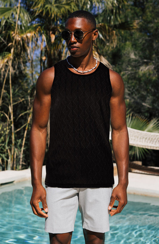 Model is 6'1 with size S chest, wearing size S