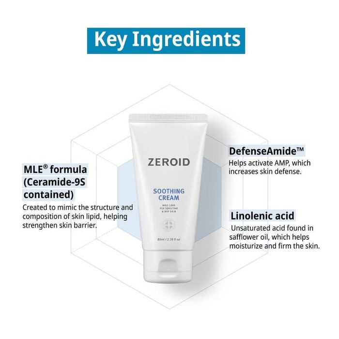 Zeroid Soothing Cream 80ml كريم زيرويد المهدئ - Princess Cosmetics Qatar
