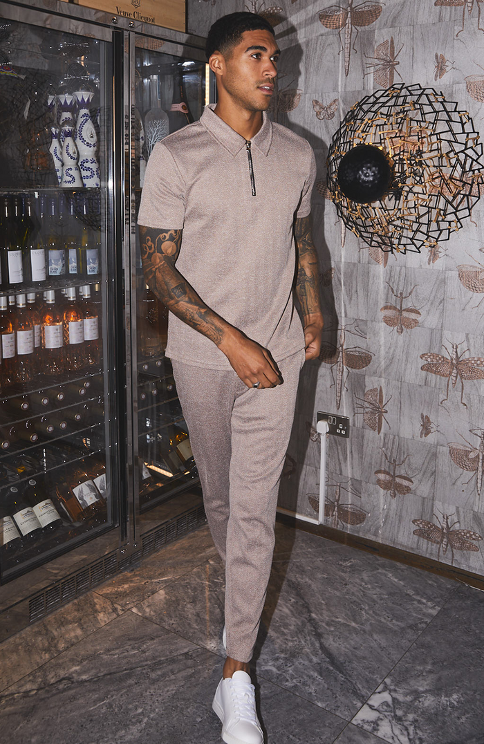 Zig Zag Premium pants in Taupe